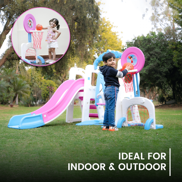 5 in 1 Swing, Slide & Basketball Set