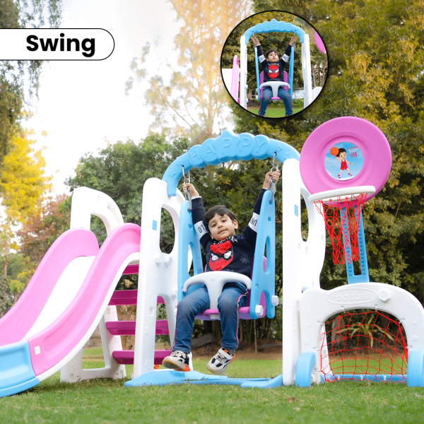 5 in 1 Swing, Slide & Basketball Set