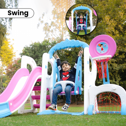 5 in 1 Swing, Slide & Basketball Set