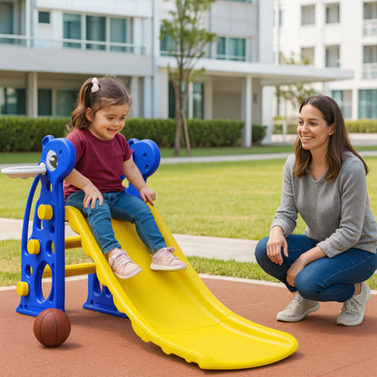Giraffe Slide With Basketball Ring