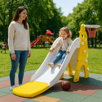 Castle Slide With Basketball Ring
