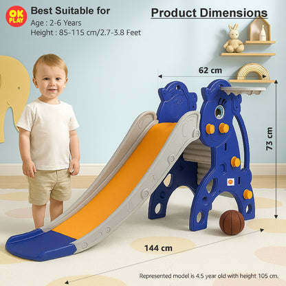 Unicorn Slide With Basketball Ring - Junior