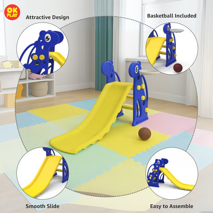 Giraffe Slide With Basketball Ring