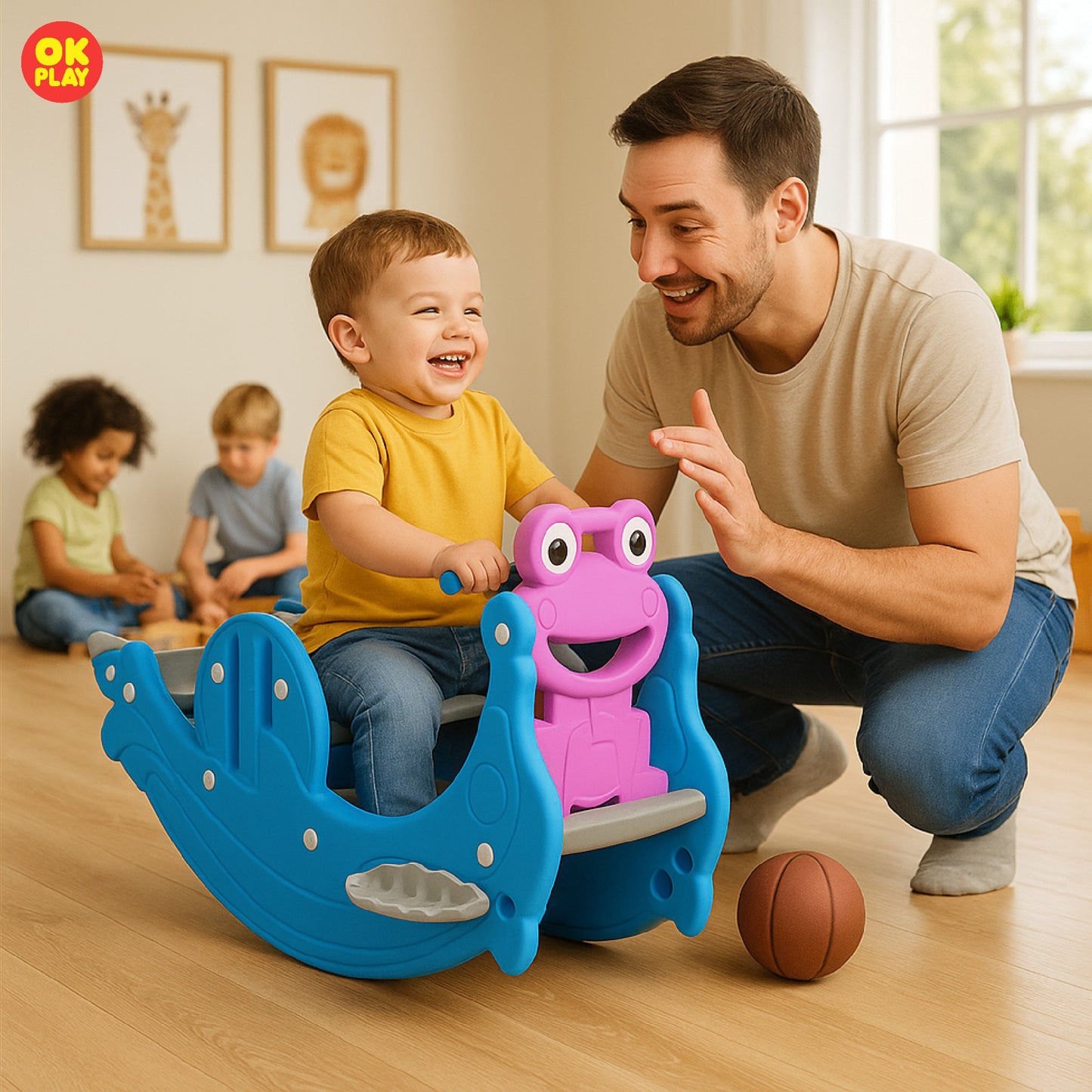 3 in 1 Rocker, Slide & Basketball