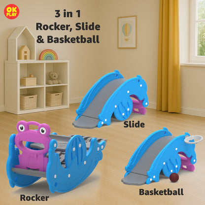 3 in 1 Rocker, Slide & Basketball