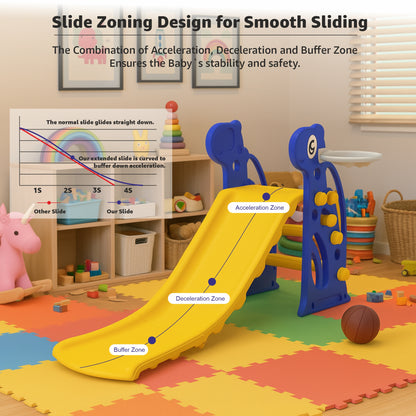 Giraffe Slide With Basketball Ring