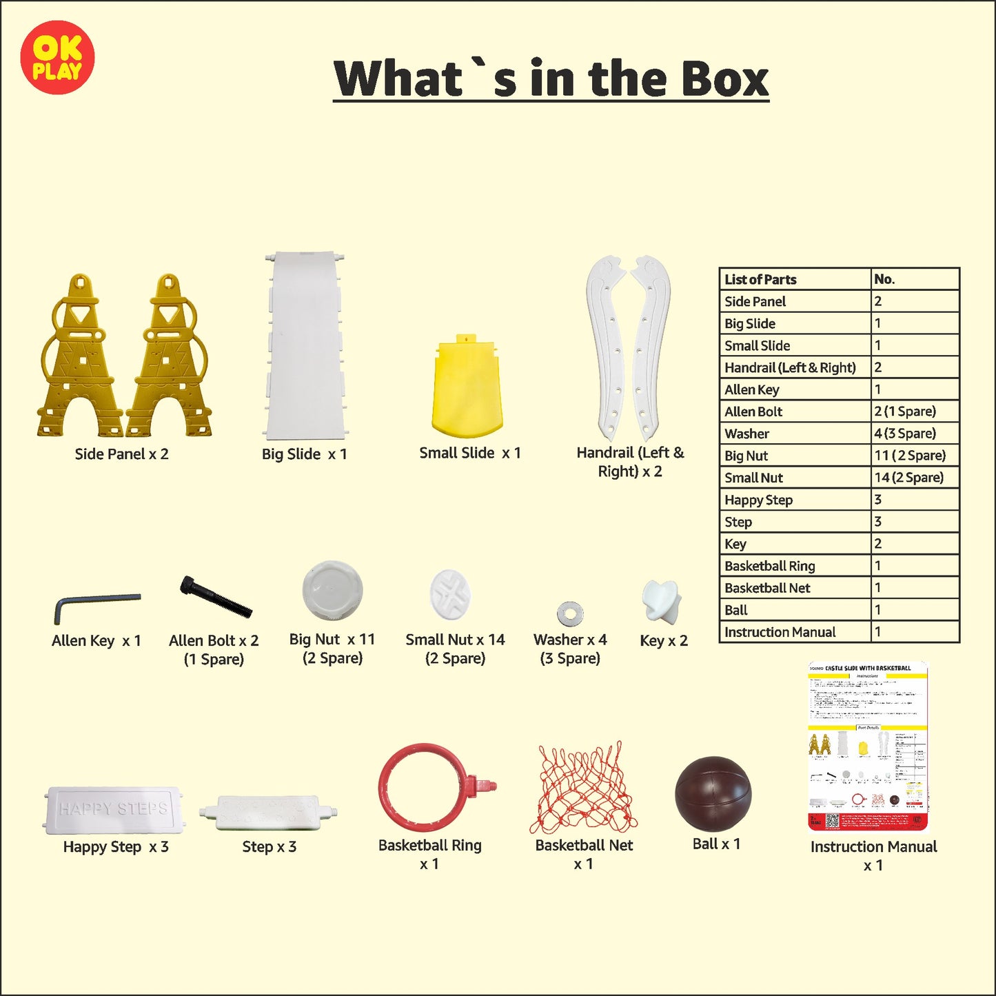 Castle Slide With Basketball Ring