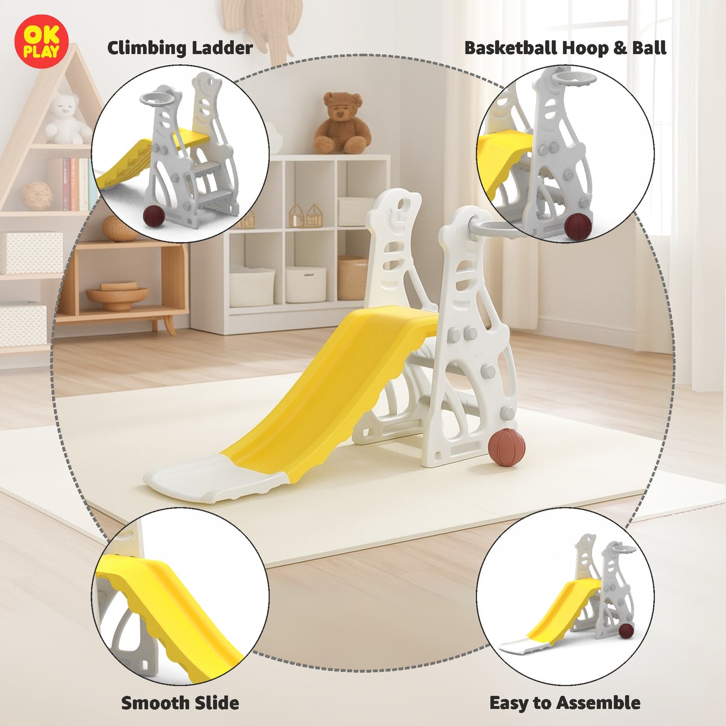 Penguin Slide With Basketball Ring