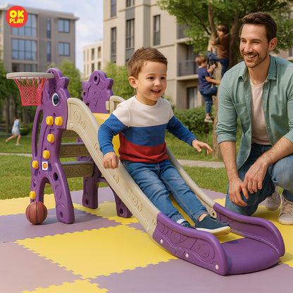 Unicorn Slide With Basketball Ring - Senior