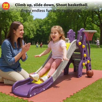 Unicorn Slide With Basketball Ring - Senior