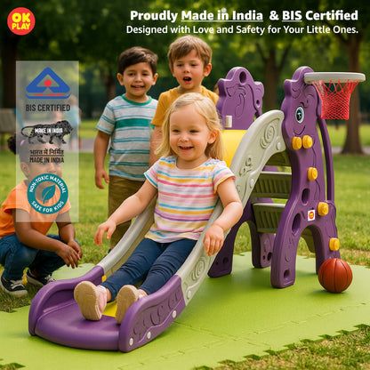 Unicorn Slide With Basketball Ring - Senior