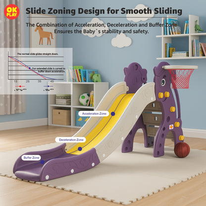 Unicorn Slide With Basketball Ring - Senior