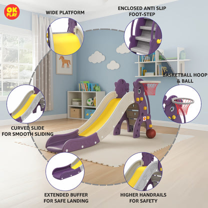 Unicorn Slide With Basketball Ring - Senior