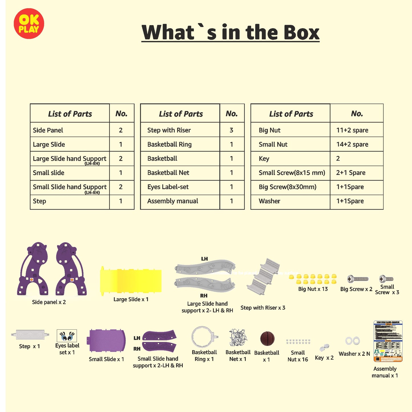 Unicorn Slide With Basketball Ring - Senior