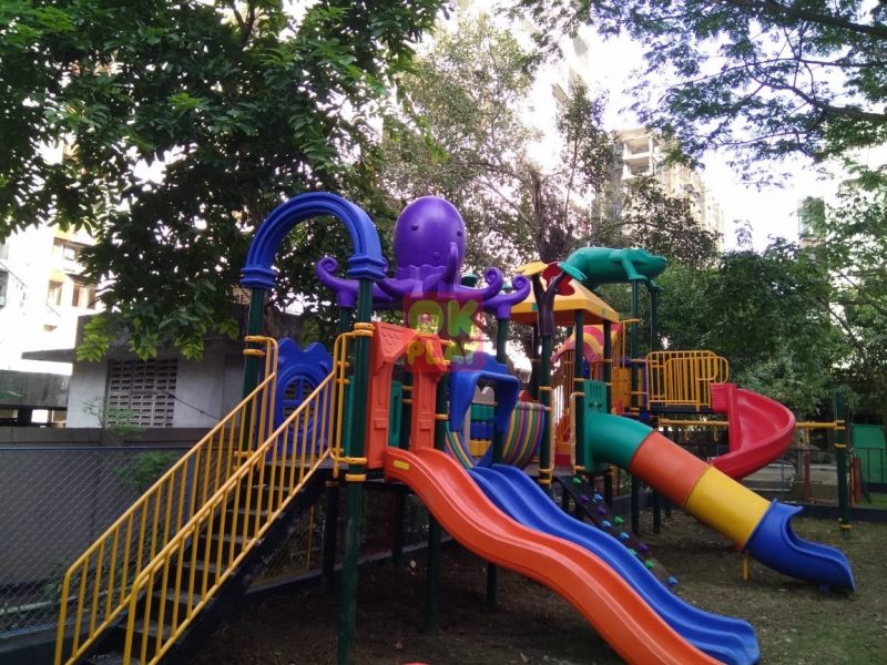 Buy outdoor play equipment items like playground fun station here at Ok Play
