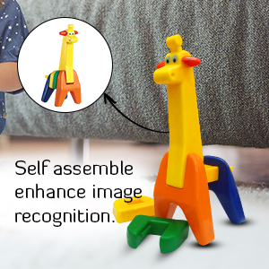 The toy includes 5 parts that allow your child to express their creativity while assembling the giraffe.
