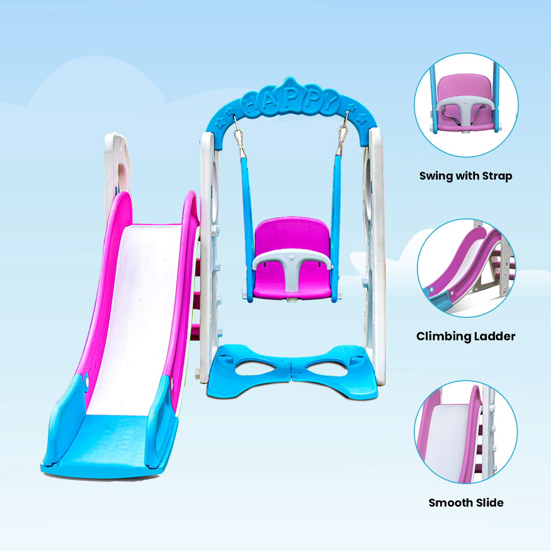 OK PLAY 2-IN-1 SWING & SLIDE COMBO FOR KIDS (2years above