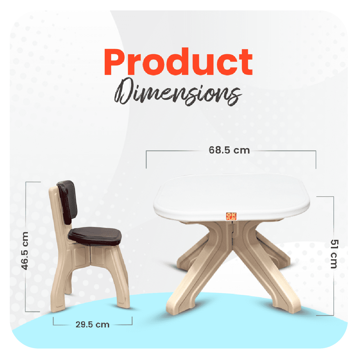 OK PLAY 2 SEATER TABLE CHAIR SET FOR KIDS TO STUDY 2 8 YEARS. MULTICOLOR OK Play Toys